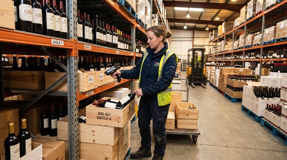 warehouse barcode wine labels